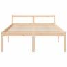 Double Bed Frame 135x190 cm | Solid Pine Wood - HipoMarket