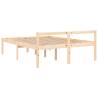 Double Bed Frame 135x190 cm | Solid Pine Wood - HipoMarket