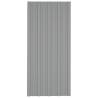 Roof Panels 12 pcs Galvanised Steel Grey 100x45 cm - Durable & Easy Fi