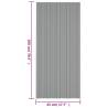 Roof Panels 12 pcs Galvanised Steel Grey 100x45 cm - Durable & Easy Fi