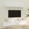 4 Piece TV Cabinet Set High Gloss White Engineered Wood Colour high gloss white Quantity in Package 4 Width 100 cm 