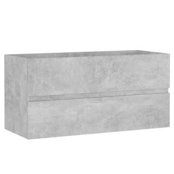 Concrete Grey Sink Cabinet - 90x38.5x45 cm | Hipo Market