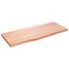 Light Brown Bathroom Countertop - Solid Oak, 100x40cm