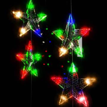 LED Star Curtain Fairy Lights - 200 Colourful 8 Function