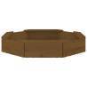 Honey Brown Octagon Sandbox with Seats - Solid Pine Wood