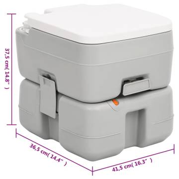 Portable Camping Toilet 15+10L - Durable & Compact Design