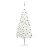 Artificial Pre-lit Christmas Tree with Ball Set White 210 cm Colour white Size 210 x 105 cm Quantity in Package 1 Number of Branch Tips 