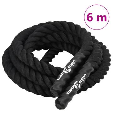 Battle Rope Black 6m – Durable Strength Training Equipment