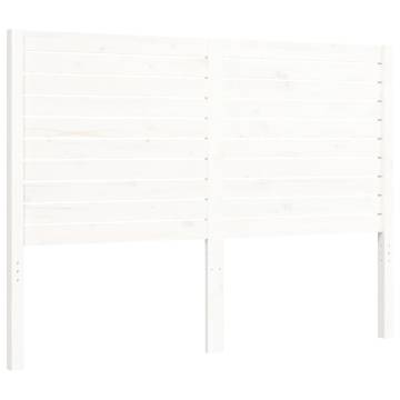 Bed Frame with Headboard White 120x200 cm - Solid Wood