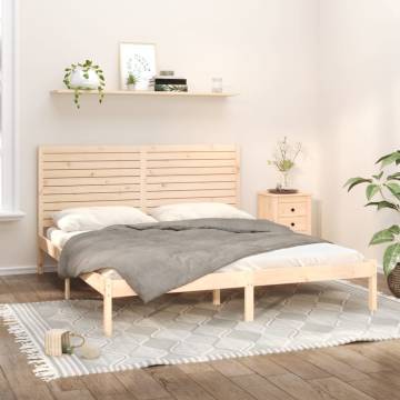 Solid Wood Bed Frame 200x200 cm - Timeless Design