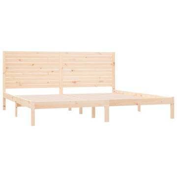 Solid Wood Bed Frame 200x200 cm - Timeless Design