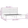 Solid Wood Bed Frame 200x200 cm - Timeless Design