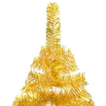 Gold Pre-lit Christmas Tree 240 cm with Ball Set | HipoMarket