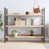 Wall Shelf 140x50 cm - Solid Oak, Handmade, Rustic Style