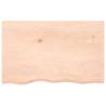 Untreated Solid Wood Bathroom Countertop - 80x50x(2-6) cm