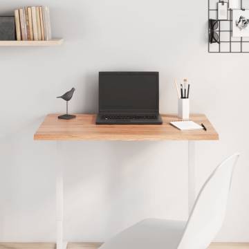 Light Brown Solid Oak Table Top - 80x40 cm | HipoMarket