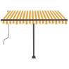 Freestanding Manual Retractable Awning 350x250 cm Yellow/White