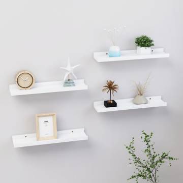 Stylish Wall Shelves 4 pcs White 40x9x3 cm - HipoMarket