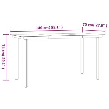 5 Piece Garden Dining Set - Durable Poly Rattan for Outdoors