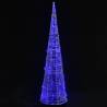 Acrylic Decorative Pyramid LED Light Cone Blue 90 cm - Hipomarket