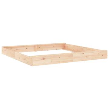 Sandbox with Seats - Square Solid Wood Pine | Hipo Market