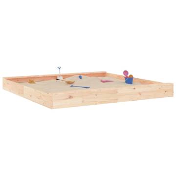 Sandbox with Seats - Square Solid Wood Pine | Hipo Market