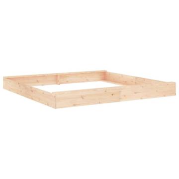 Sandbox with Seats - Square Solid Wood Pine | Hipo Market