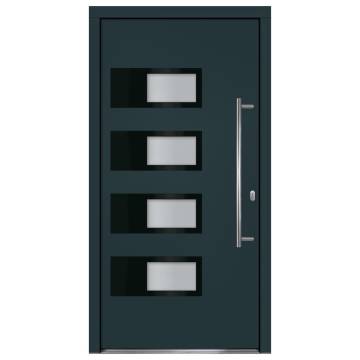 Front Door Anthracite 100x200 cm Aluminium & PVC - Secure & Stylish