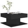 Stylish Black Coffee Table - 57x57x30 cm Engineered Wood