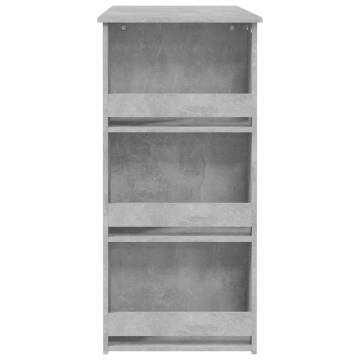 Stylish Bar Table with Storage Rack - Concrete Grey