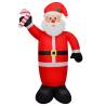 Inflatable Santa Claus with LEDs - 120 cm | Hipomarket