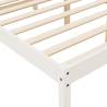 White 90x190 cm Single Solid Wood Pine Bed Frame