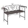 Garden Bench 132 cm Steel Antique Brown Colour brown Quantity in Package 1 Number of 2 Seating Capacity 