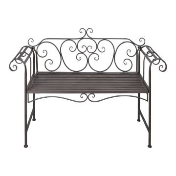 Elegant Garden Bench 132 cm Steel Antique Brown | Hipomarket