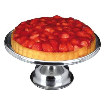 Excellent Houseware Cake Plate - 33 cm Stainless Steel