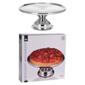 Excellent Houseware Cake Plate - 33 cm Stainless Steel