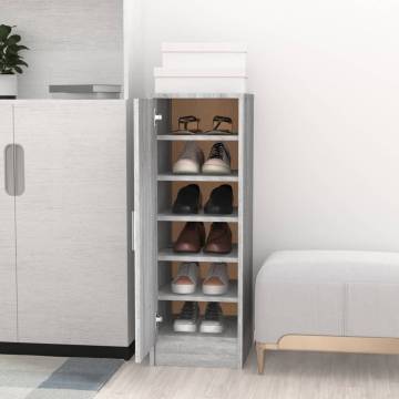 Shoe Cabinet Grey Sonoma - Stylish Storage Solution | HipoMarket