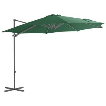 Outdoor Umbrella with Portable Base - Green Parasol