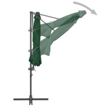 Outdoor Umbrella with Portable Base - Green Parasol