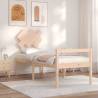 Bed Frame with Headboard Small Single Solid Wood Colour natural Size 75 x 190 cm 