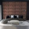 3D Wall Panels - Dark Brown Brick Design, 10 pcs EPS