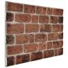 3D Wall Panels - Dark Brown Brick Design, 10 pcs EPS