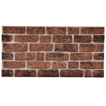 3D Wall Panels - Dark Brown Brick Design, 10 pcs EPS