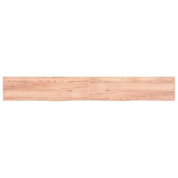 Wall Shelf Light Brown - Solid Oak Wood | HipoMarket