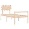 Solid Wood Bed Frame with Headboard - 90x200 cm | HipoMarket