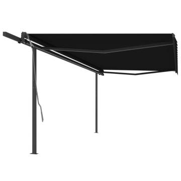 Manual Retractable Awning 5x3 m Anthracite | HipoMarket