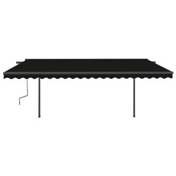 Manual Retractable Awning 5x3 m Anthracite | HipoMarket