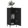 Modern Black Sideboard | Engineered Wood Storage 34.5x34x90 cm