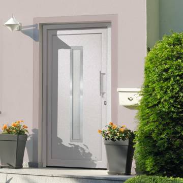 Elegant White Front Door 98x200 cm - Security & Style