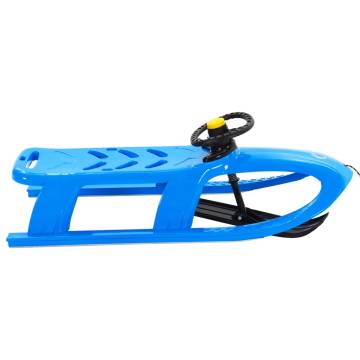 Blue Sledge with Wheel - Durable Polypropylene | HipoMarket